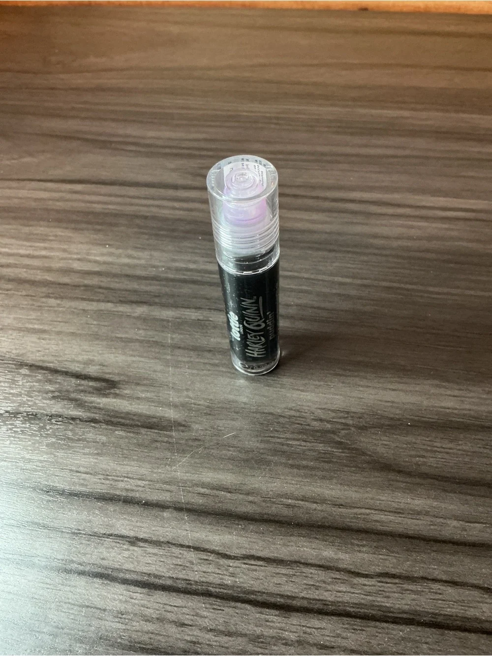 Lottie London Harley & Quinn Black Lip Gloss Roller Sheer Black Shine NWT